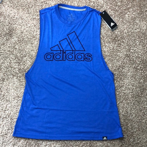 adidas Tops - NWT Adidas Muscle Tank Top Blue